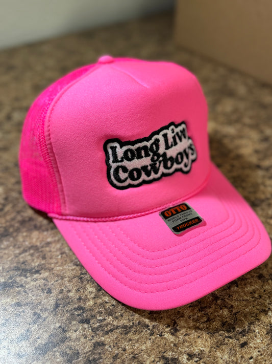 Hot Pink Foam Long Live Cowboys Hat