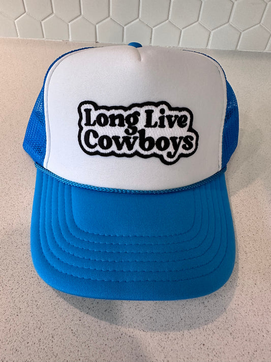 Long Live Cowboys Blue Trucker hat