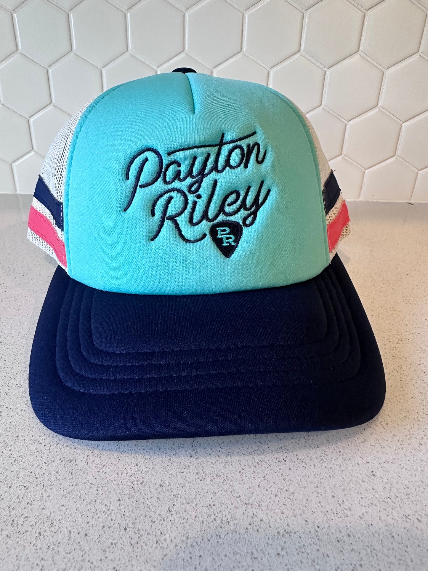 PR Striped Trucker Hat